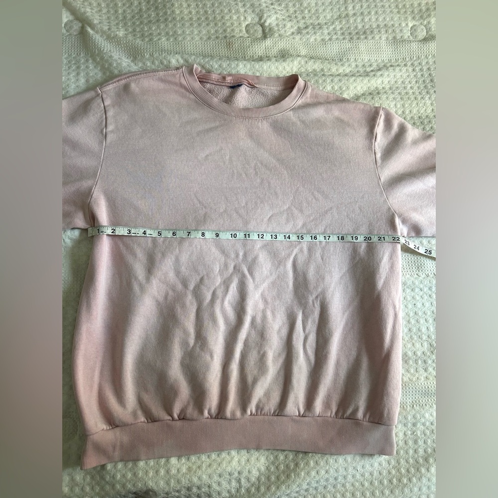 Blush Pink Oversized Crewneck Sweatshirt XL Fair Condition Lounge - Picture 14 of 16